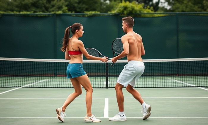 NanoBanana'nın yeni Rakibi Çin'den! Seedream 4.0 ile Tanışın Seedream ile üretilmiş Tenis oynayan bir kadın ve bir erkek görseli.
