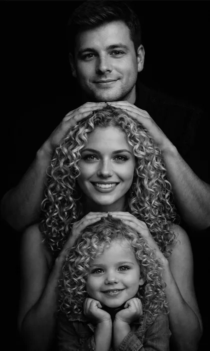 Yapay Zeka ile Üst Üste Siyah Beyaz Aile Fotoğrafı Yapma 1prompt aile fotografi chatgpt