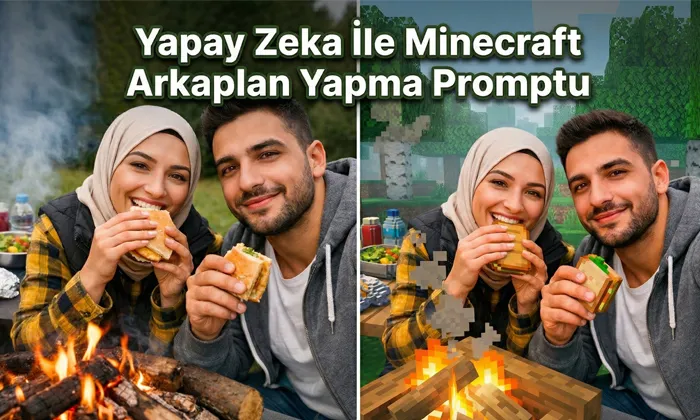 Yapay Zeka İle Minecraft Arkaplan Yapma Promptu Yapay Zeka İle Minecraft Arkaplan Yapma Promptu kapak fotoğrafı.