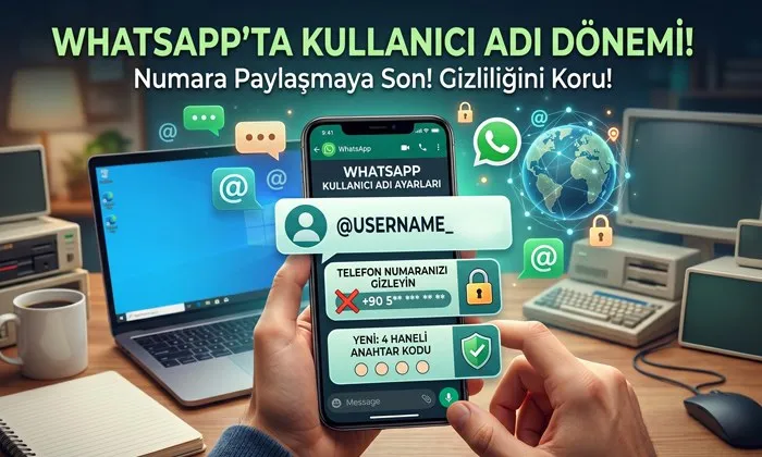 WhatsApp Kullanıcı Adı Alma Dönemi Başlıyor: Artık Numara Paylaşılmayacak WhatsApp Kullanıcı Adı Alma Dönemi Başlıyor başlıklı öne çıkan görsel.