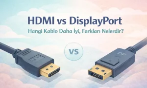 HDMI vs DisplayPort Hangi Kablo Daha İyi, Farkları Nelerdir? Hdmi vs displayport baslikli one cikan kapak gorseli.