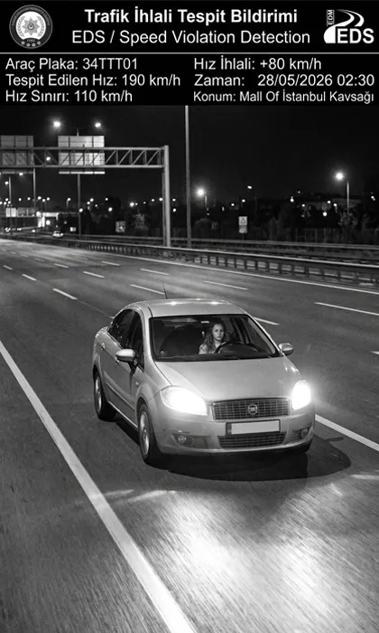 Yapay Zeka ile Trafik Cezası Fotoğrafı Yapma Promptu Trafik Cezası Promptu ile Üretilen Örnek Görsel