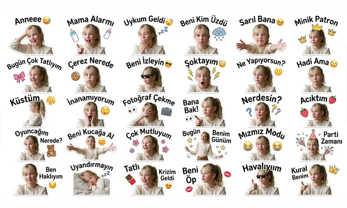 Whatsapp Tarzı Sticker Yapma Promptu Whatsapp Sticker'ı Yapma Promptu ile üretilmiş örnek bir görsel.