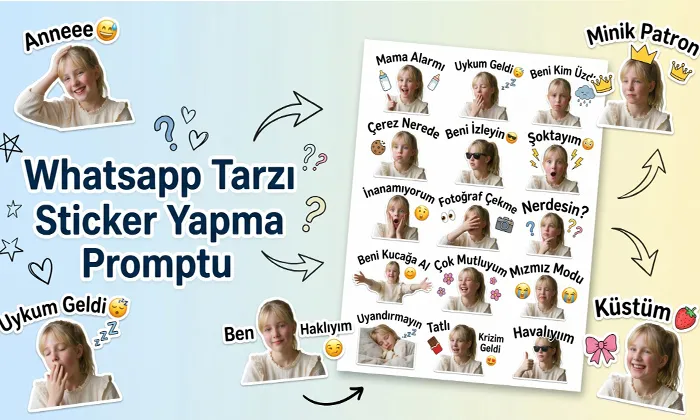 Whatsapp Tarzı Sticker Yapma Promptu Whatsapp Tarzı Sticker Yapma Promptu başlıklı öne çıkan görsel.