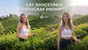 Çay Bahçesinde Fotoğraf Promptu Çay Bahçesinde Fotoğraf Promptu başlıklı öne çıkan görsel.