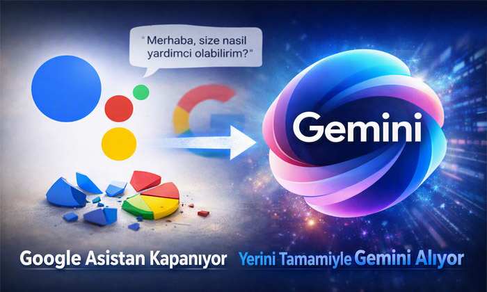 Google Asistan Kapanıyor. Yerini Tamamiyle Gemini Alıyor başlıklı öne çıkan görsel
