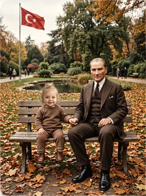 Atatürk İle Kutlama ve 29 Ekim Promptları Ataturk ile cocugunuzun fotografi promptu