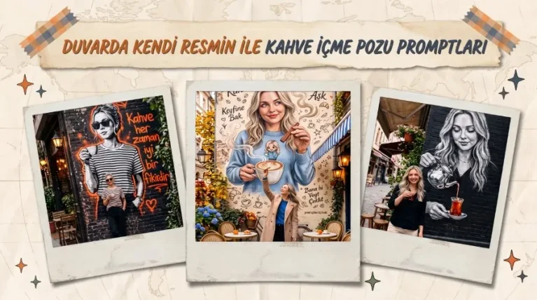 Duvarda Kendi Resmin ile Kahve İçme Promptları başlıklı kapak fotoğrafi