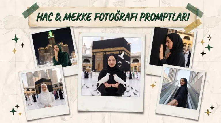 Hac & Mekke Fotoğrafı Promptları başlıklı kapak fotoğrafı.